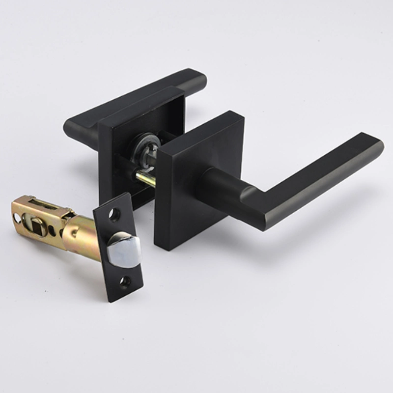 Heavy Duty High Grade Handle Lock Contemporary Interior Door Lock Matte Black