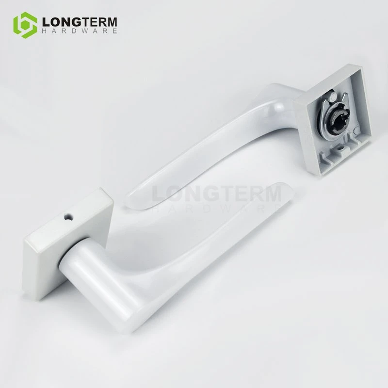 Zinc Alloy Square Rosette Modern Design Interior Door Lever Handle Sets