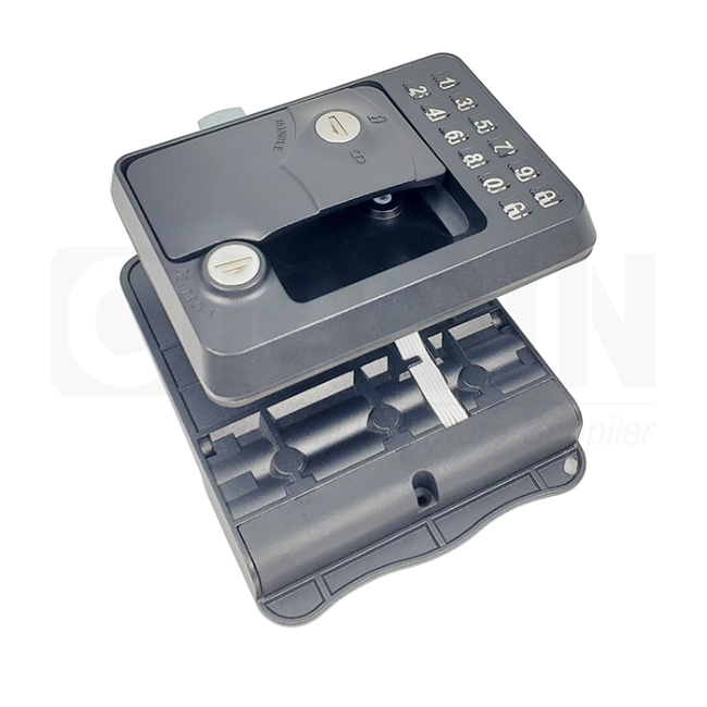 Black Electric Keyless RV Entry Door Lock with Intergrated Keypad Trailer Lock