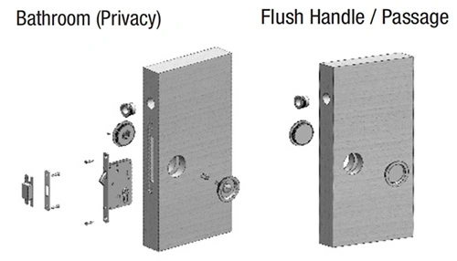 Lock 90 Degree Moving Door Right Angle Buckle Privacy Lock Stainless Steel Lock with Screw Home Sliding Moving Door Hardware