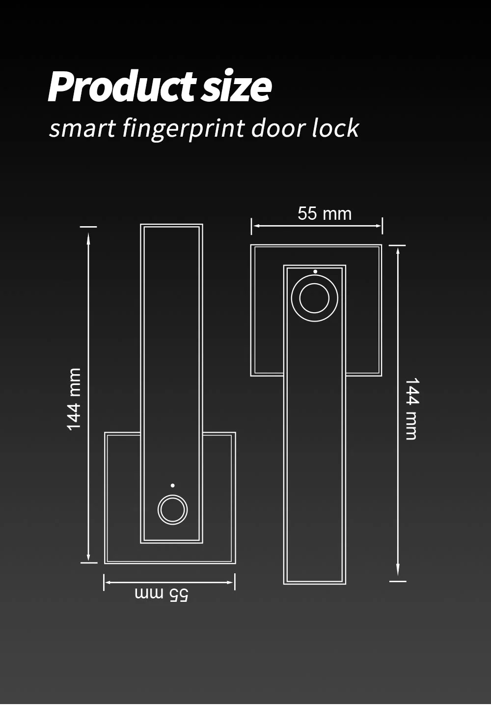 Chainfun Fingerprint with Handle for Bathroom