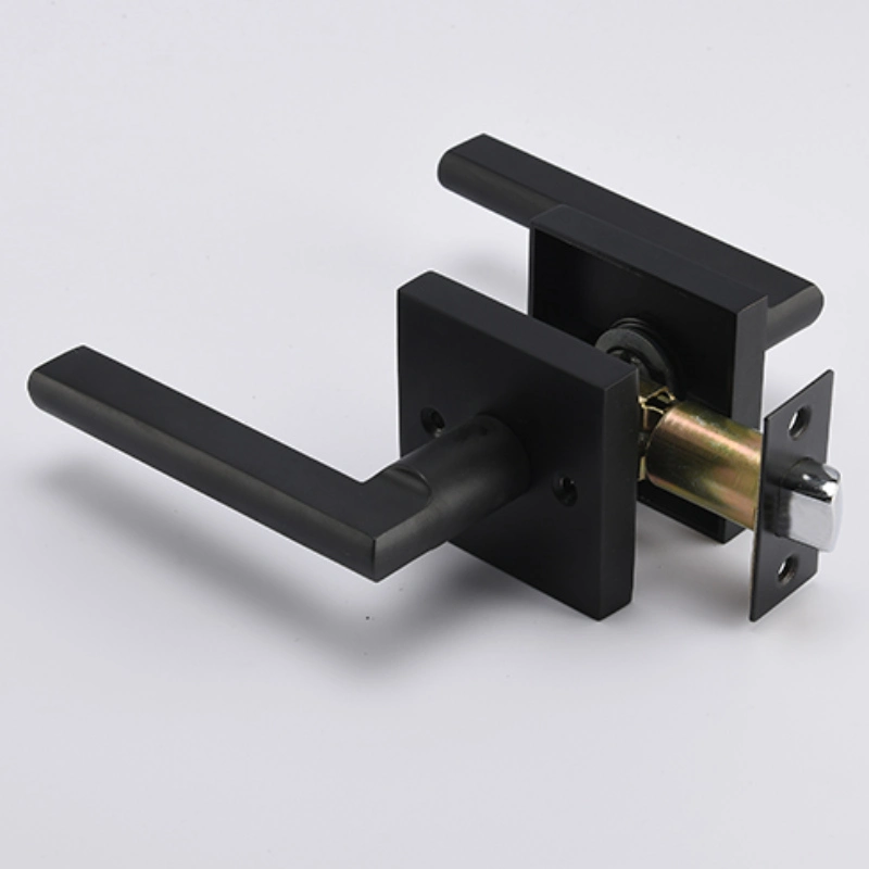 Heavy Duty High Grade Handle Lock Contemporary Interior Door Lock Matte Black