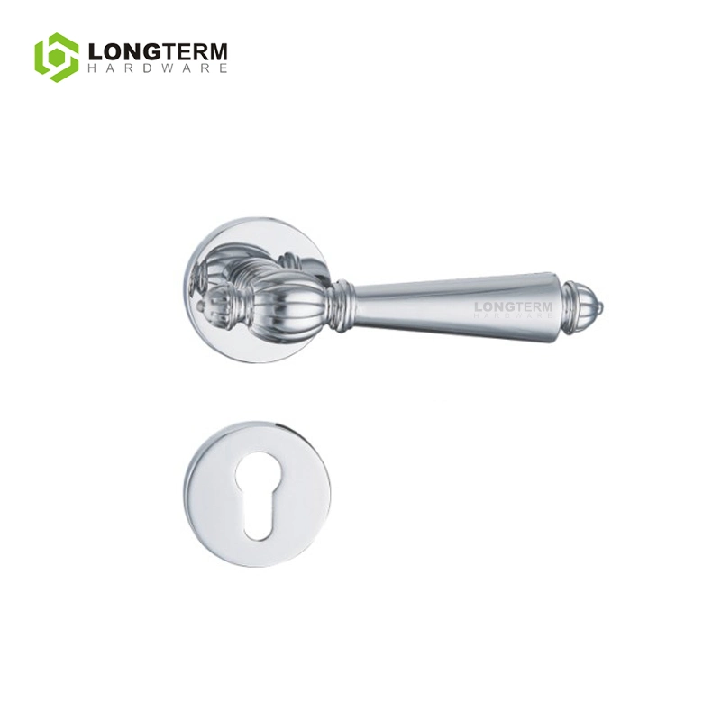 Zinc Alloy Wooden Hotel Bedroom Entry Door Handle European Lever Lock Set