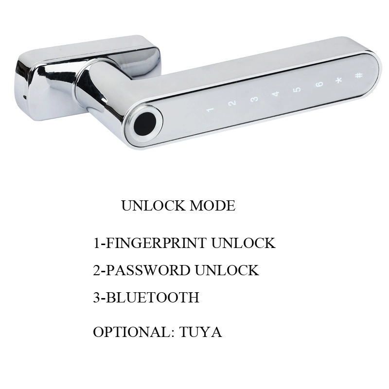 Zinc-Alloy Material Silver Color Fingerprint Password Lock Suit for Alum. Door and Window