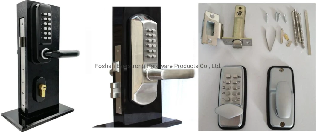 Double Sided Waterproof Mechanical Keypads Code Door Keyless Lock with Handle