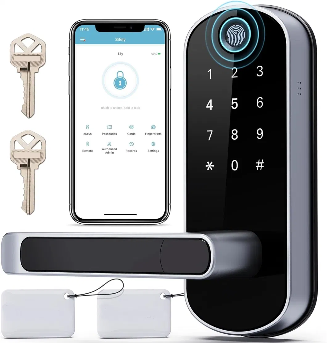 Wi-Fi Smart Lock with Fingerprint Smart Deadbolt Keypad Keyless Entry Smart Door