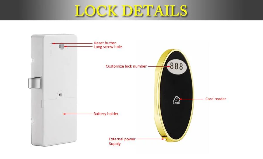 Gym Keyless Electronic RFID Cabinet Lock Smart