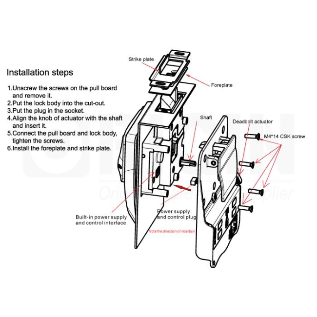 Black Electric Keyless RV Entry Door Lock with Intergrated Keypad Trailer Lock