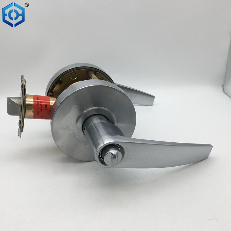 Heavy Duty Commercial Lever Door Lock Satin Chrome Non-Handed Grade 2 Industrial Door Handle UL 3 Hour Fire Rated