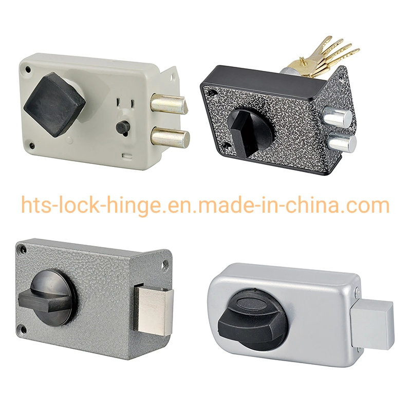 Safe Lock Home Products Hardware Door Rim Lock with Cylinder Square Round Bolt Roller Latch by Right&Left Hand Ironor Stainless Steel Rim Door Lock