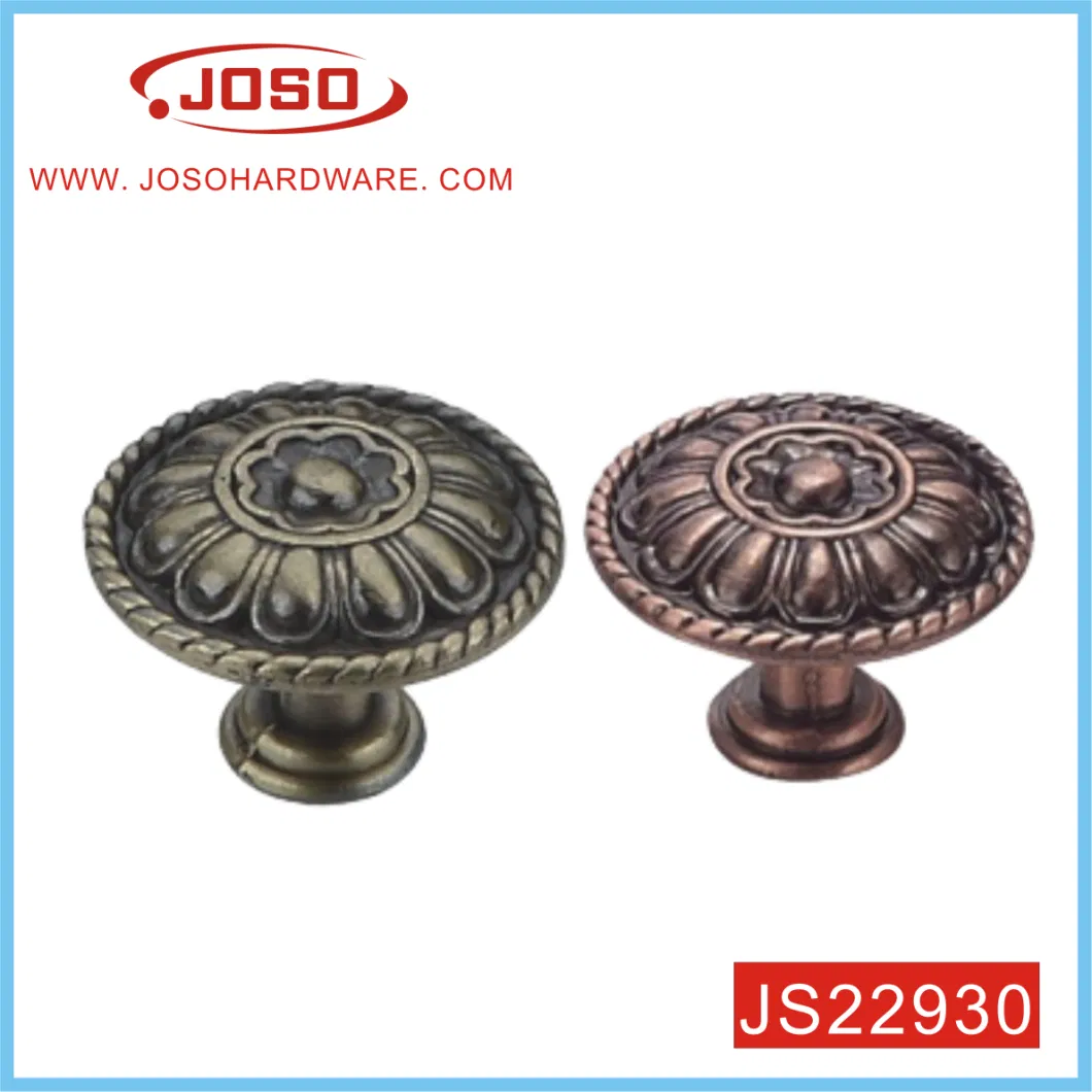 Retro Round Antique Copper Knob for Kitchen Door