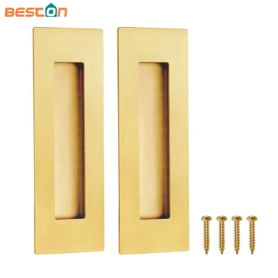  Оборудование Pocket шкаф дверь из матового золота из нержавеющей стали прямоугольные ручки двери