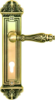 Антикварная ручка двери из латуни