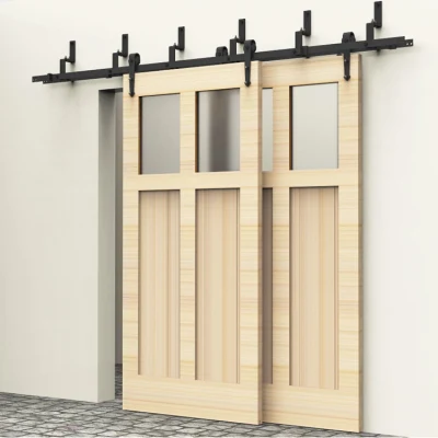  6. футов двойные двери Classic Mini боковой сдвижной двери деревянные двери Фейрли и крепежные детали