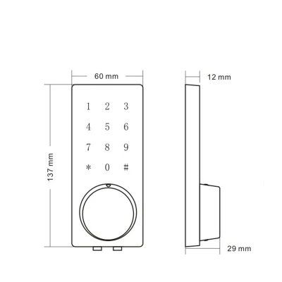  Высокий уровень защиты Smart двери WiFi Tuya APP Digital Smart Lock