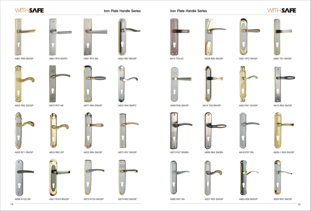 European Style Luxury Antique Brass Door Handle Lock (3003)