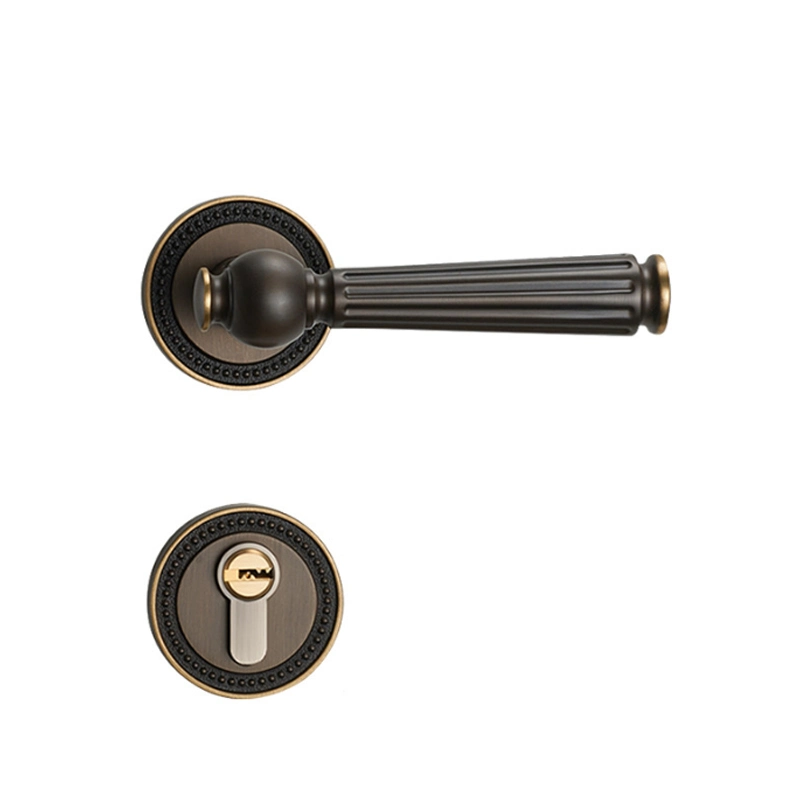 Chinese Manufacturers Custom Mute All Copper Room Wooden Door Lock Gold Home Door Handle