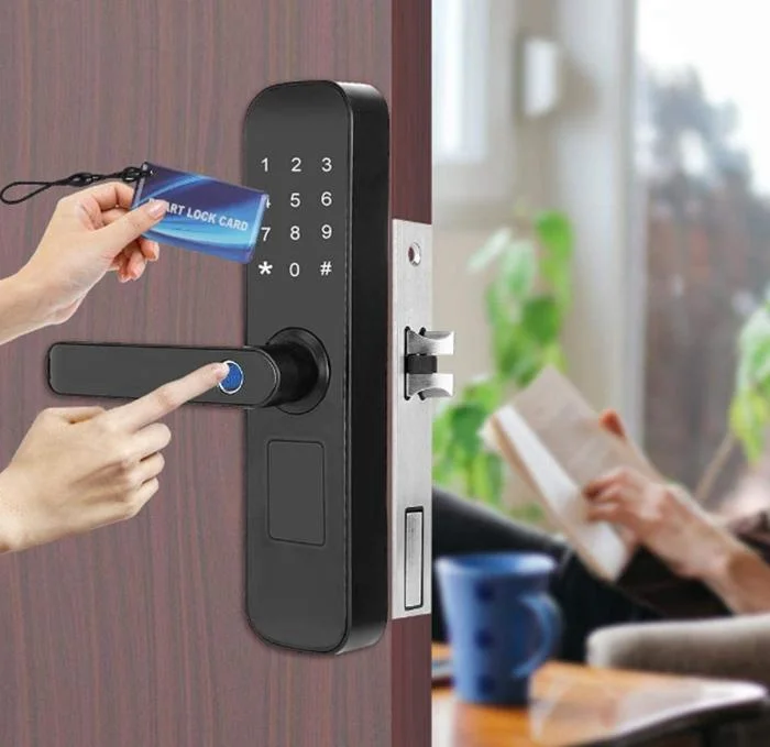 Fingerprint Smart Door Lock with Keypad Handle for Home, Apartment, Office, Front Door, Bedroom, Keyless Entry Door Lock