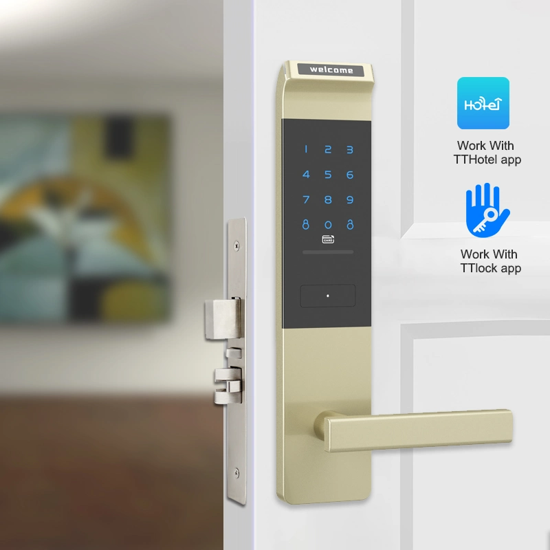 Hotel Apartment Office Wooden Door Keyless Smart Digital Lock with Ttlock APP