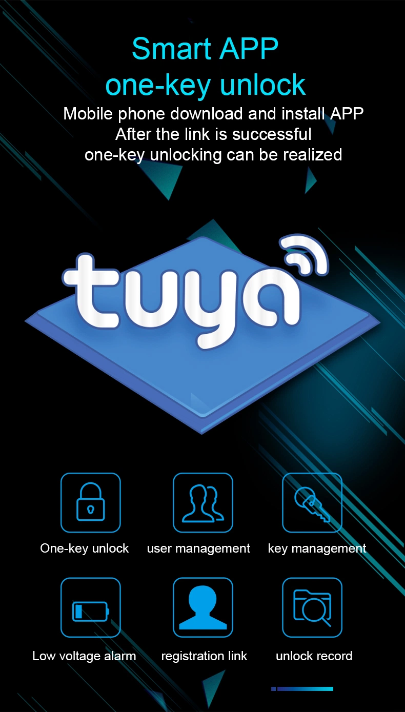 Tuya Smart Electronic Fingerprint Door Handle Lock Lever Door Lock