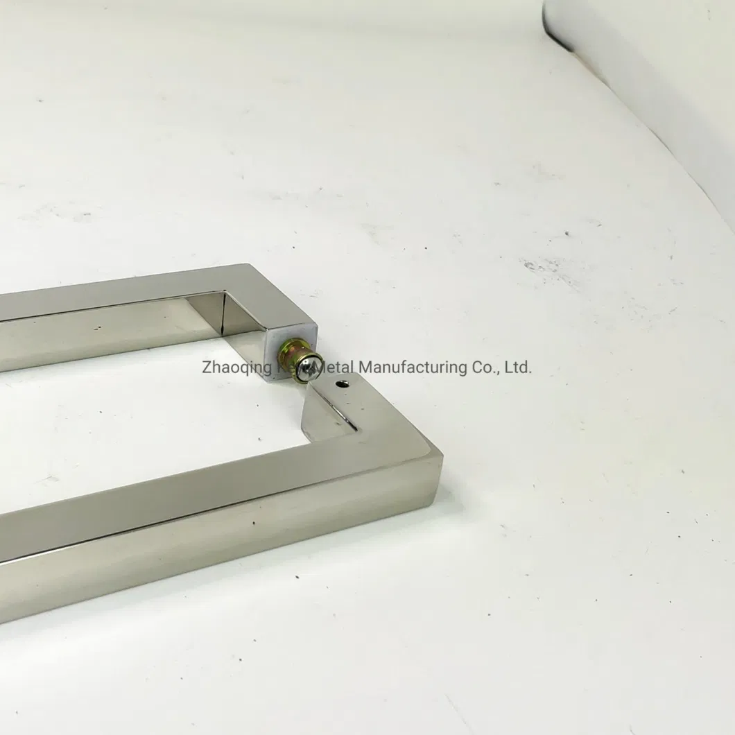 Keyi Metal Ky-183 High Quality Mirror-Polished Rectangular Tube Sliding Stainless Steel Shower Glass Door Handle