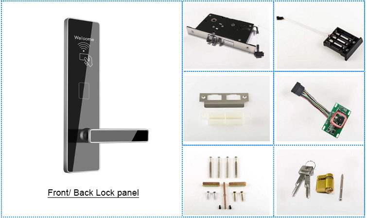 USA Standard Mortise Outdoor Keyless RFID Card Smart Lock for 5 Star Hotels