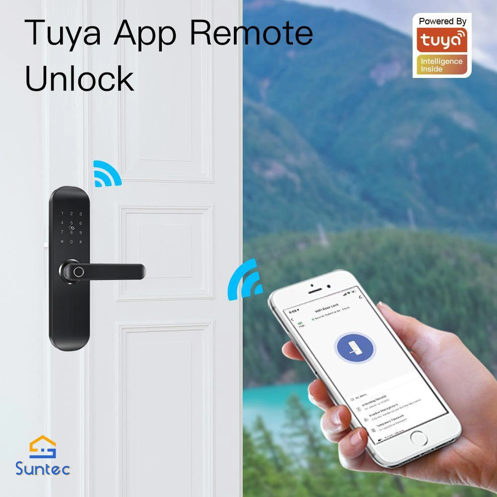 Security Smart Door Lock Tuya Electronic Door Lock Handle