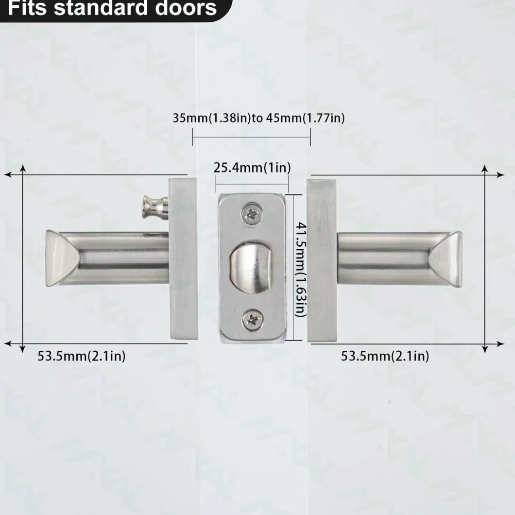 2023 Hot Selling Satin Nickel Tubular Lever Handle Lock Without Keys