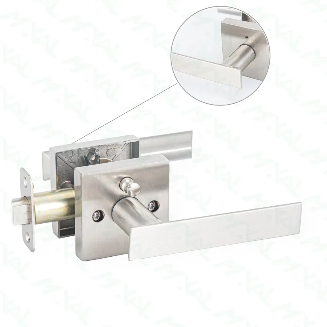 2023 Hot Selling Satin Nickel Tubular Lever Handle Lock Without Keys