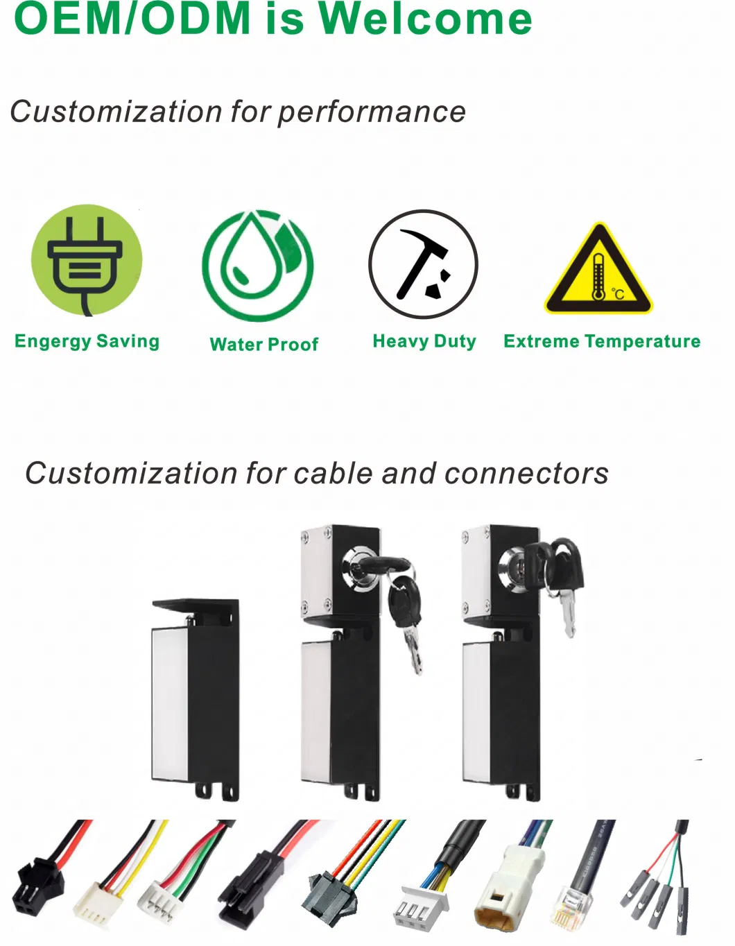 Zinc Alloy Electric Cabinet Lock with Status and Fail Safe (MA1203LS)