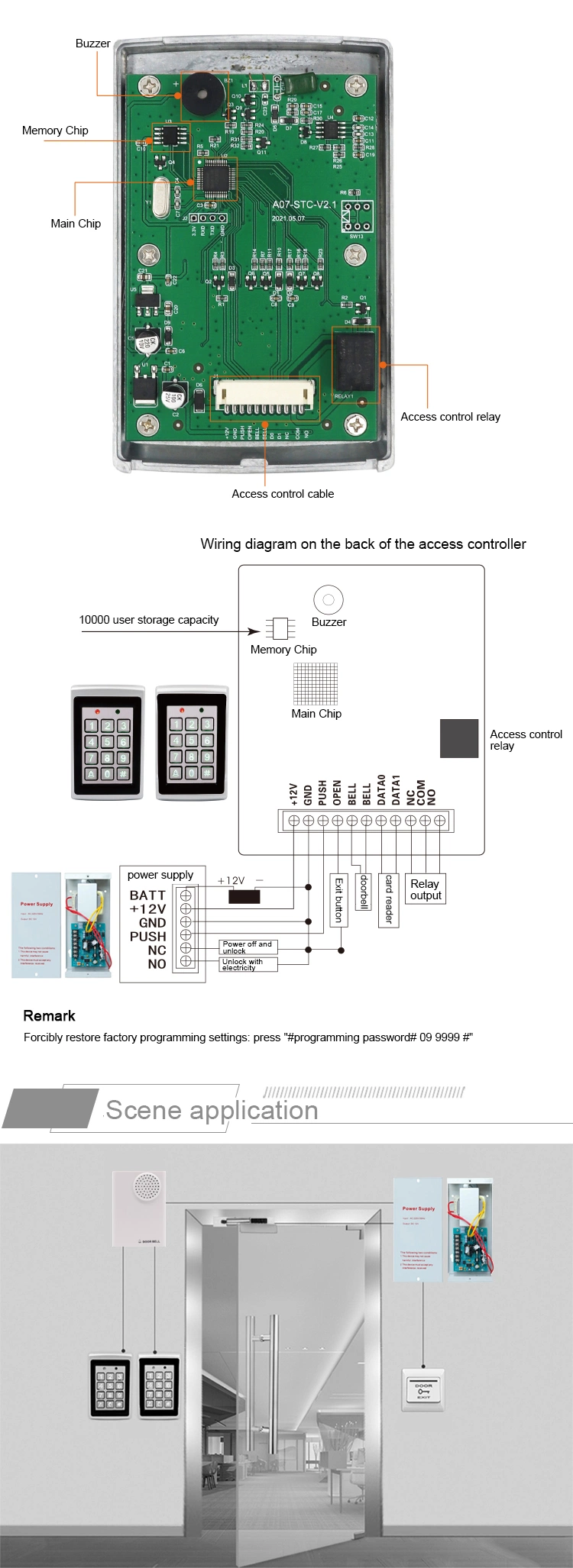 24V Independent Access Control Keypad