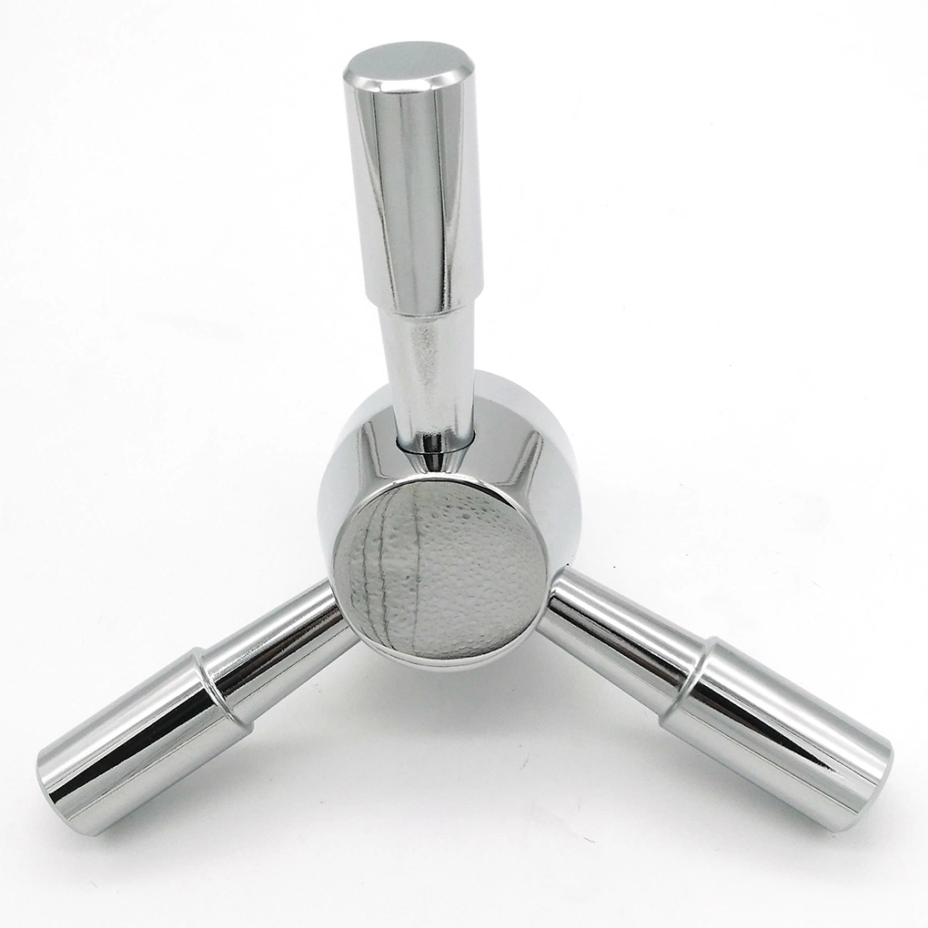 Factory Price Zinc Alloy Chrome Plate 3 Spoke Safe Handle