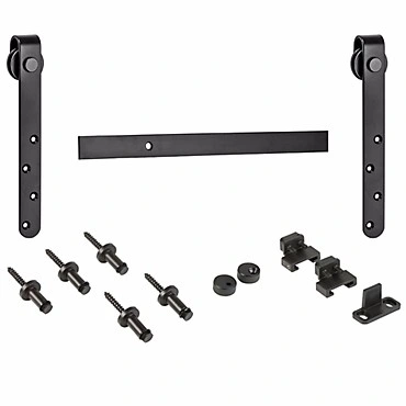 Traditional Country Classic J Shape Interior Wood Sliding Barn Door Hardware