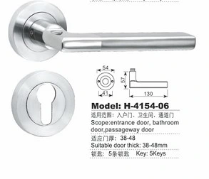 High Quality Luxury Modern Bedroom Privacy Door Handles Chrome Stainless Steel 304 Interior Door Lock Handles