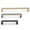 American Style Cabinet Drawer Wardrobe Aluminum Alloy Furniture Handle Hardware Black Gold Handle Door Handle