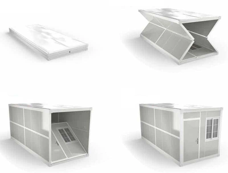 Eco Prefab Modular Collapsible Container Modern Folding Collapsible Office Container Apartment