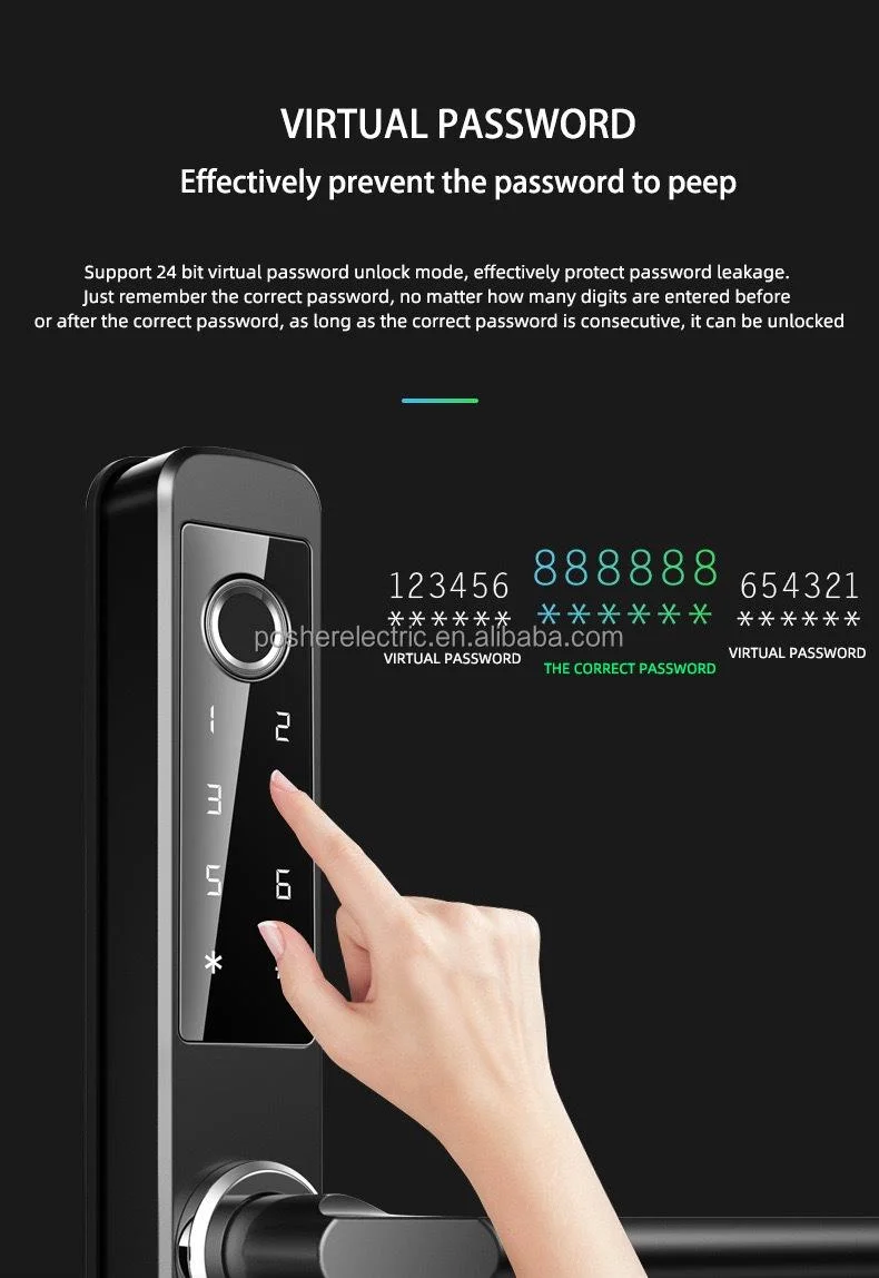 Aluminum Watwerproof Electronic Security Smart Remote Unlock Fingerprint Tuya Zigbee WiFi Digital Smart Door Lock