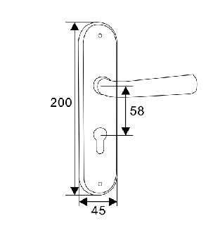 Modern Minimalist Style Home Decoration Interior Door Horizontal Handle Lock