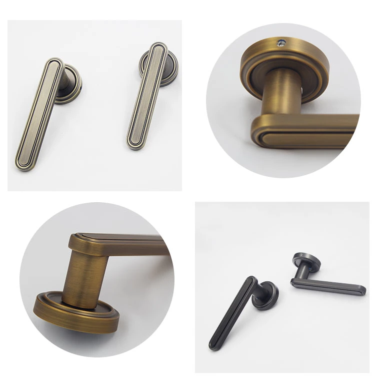 Vintage Zinc Alloy Privacy Door Lock Handle