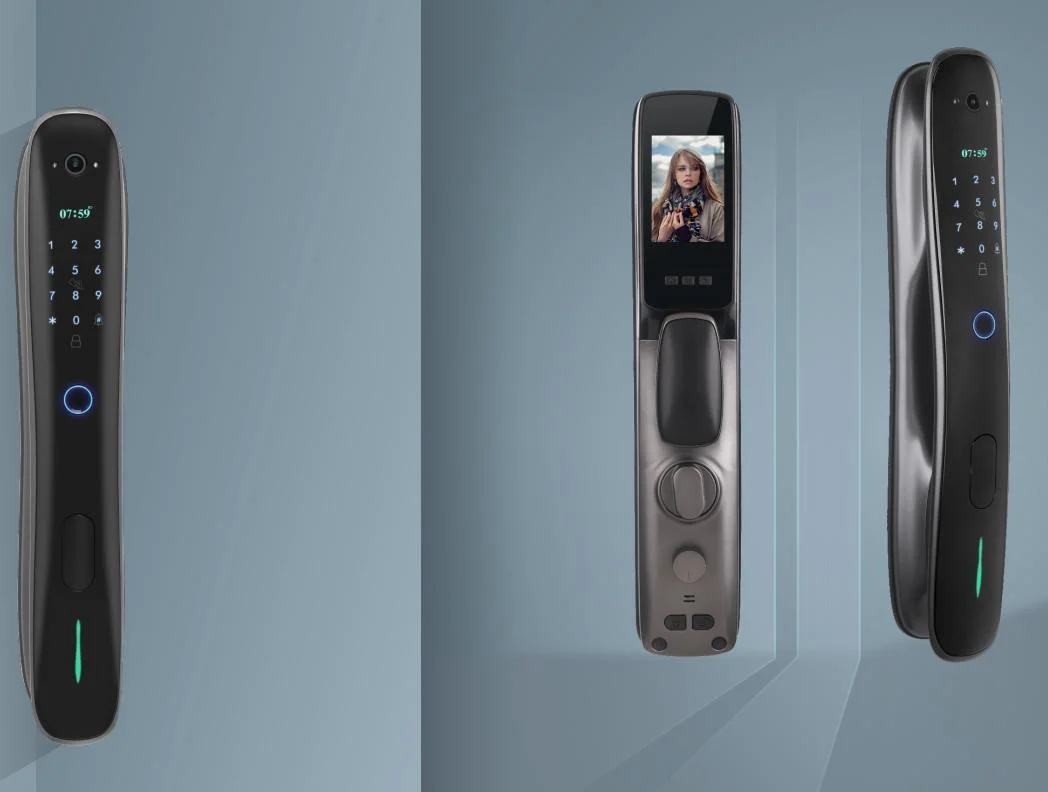 Full Automatic Smart Door Lock with Electronic Cat Eye, 3D Face Recognition