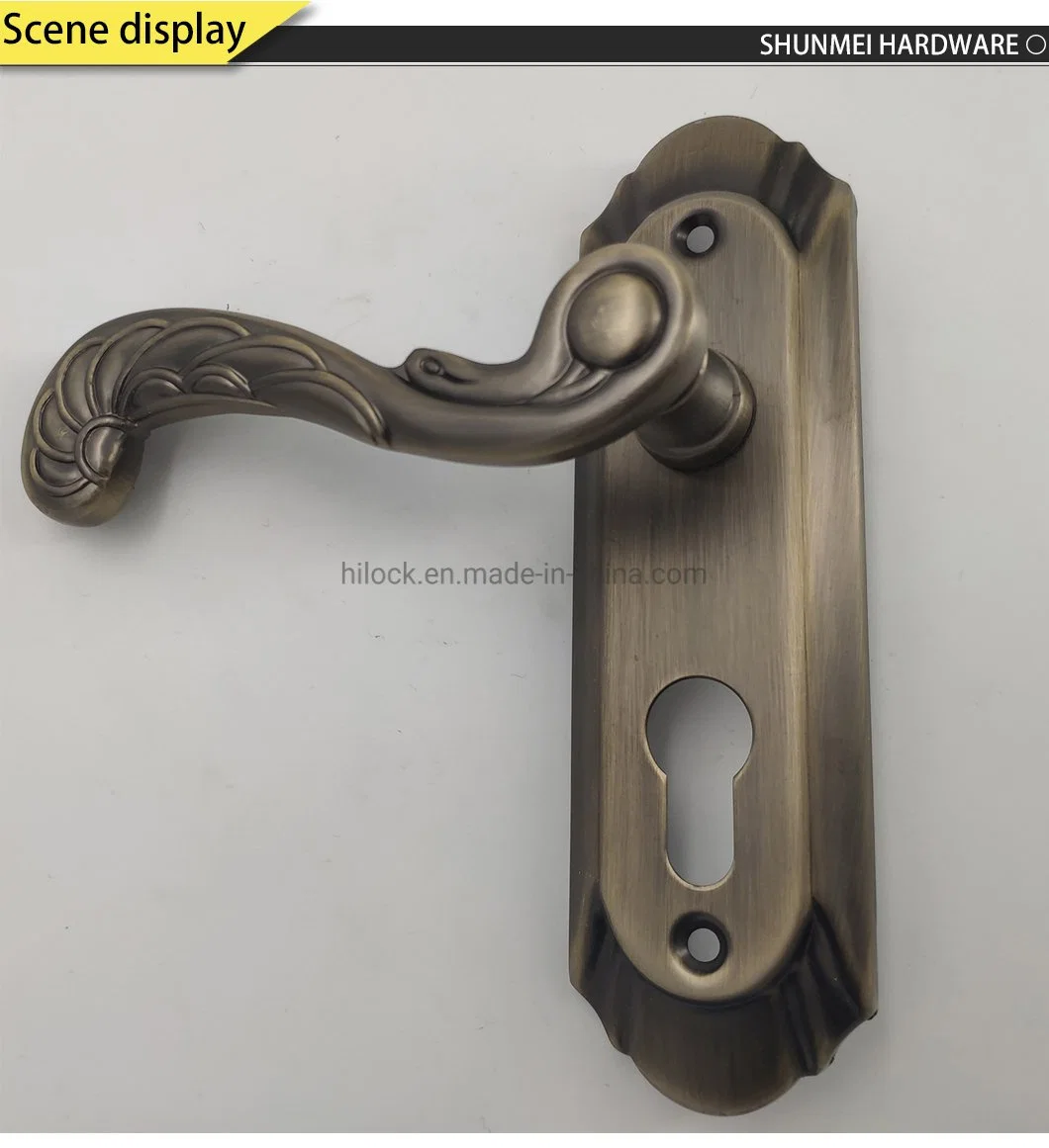 Aluminum Lever Door Handle on Iron Plate