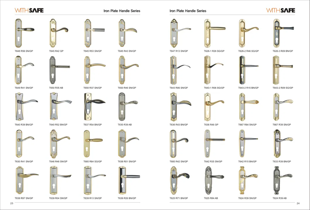 European Style Luxury Antique Brass Door Handle Lock (3003)