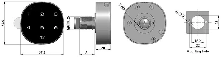 Digital Keypad Lock for Cabinet and Drawer