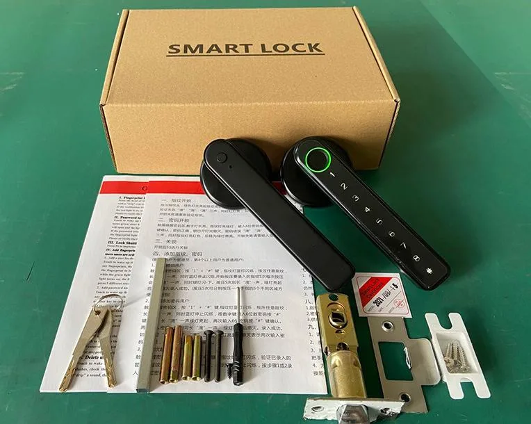 Fingerprint Lock Biometrics Password Code Door Lock with Mechanical Key