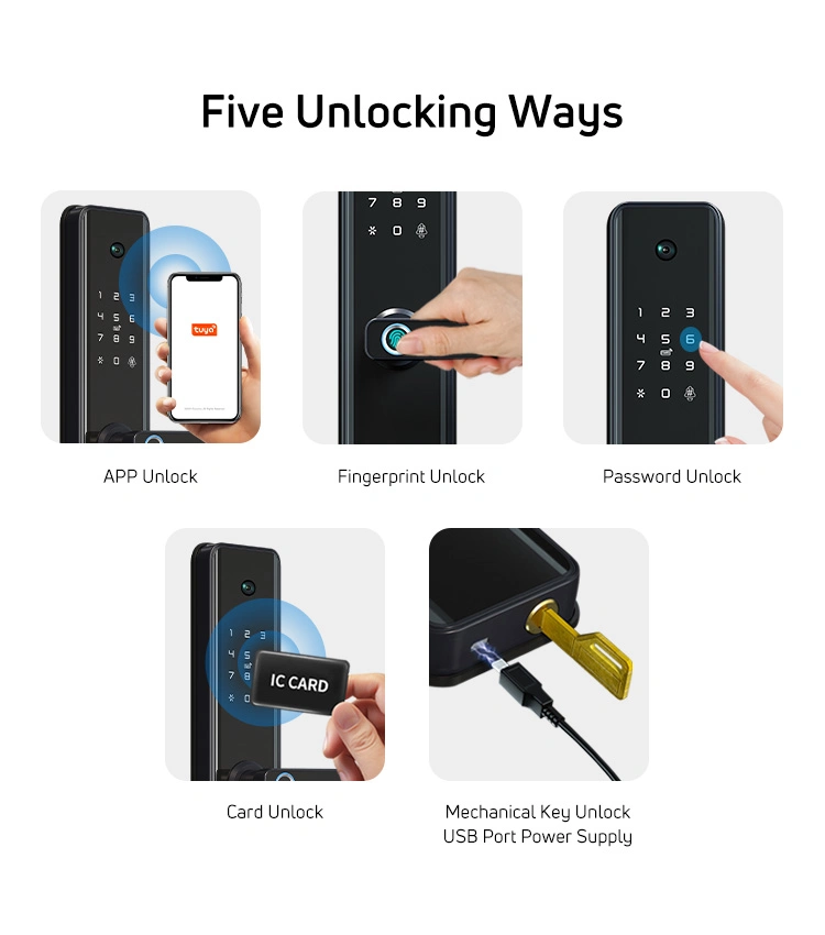 Tuya WiFi Smart Home Fingerprint Lock with Camera