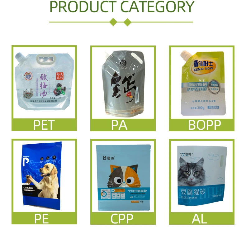Plastic Cat Litter Packaging Bag with Carring Handle for Pet Food Packaging