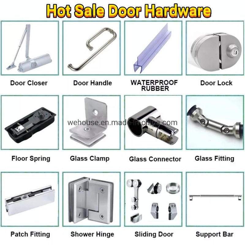 Commercial Brushed Satin Door Pull Finish Residential Rectangular Square Push-Pull Stainless Steel Lever Handle