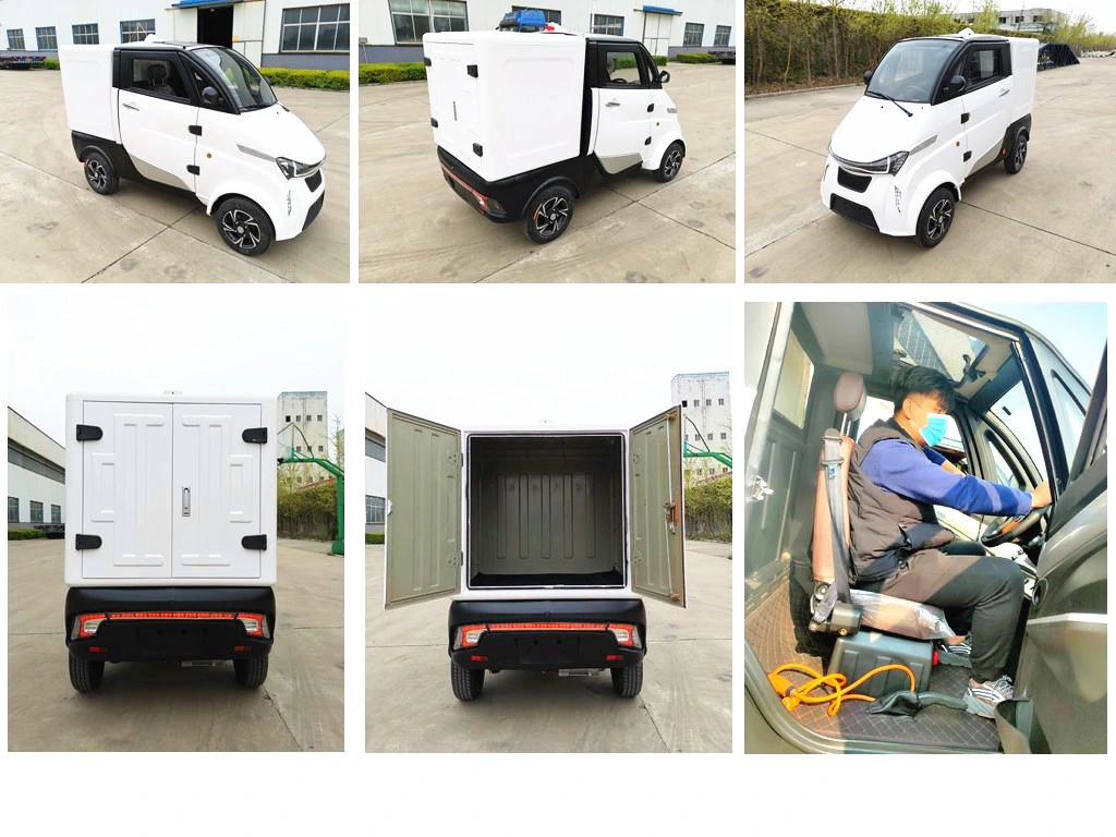 Electric Four Wheel Mini Smart Cargo Van Pickup with One Seater