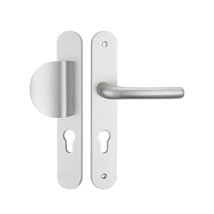 Zinc Alloy Kitchen Interior Double Sided Long Lever Type Wooden Door Lock Set Handle on Plate