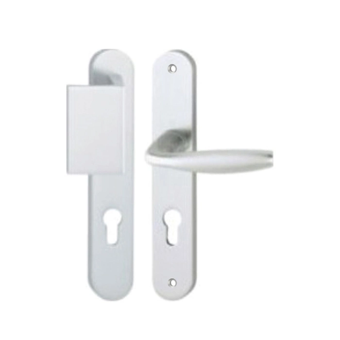 Zinc Alloy Kitchen Interior Double Sided Long Lever Type Wooden Door Lock Set Handle on Plate